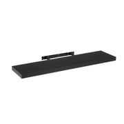 Estante de pared flotante de madera MDF negro de 23x100 cm