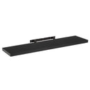 Estante de pared flotante de madera MDF negro de 23x120 cm