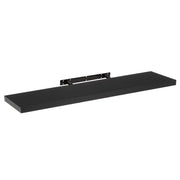 Estante de pared flotante de madera MDF negro de 23x120 cm