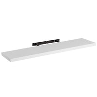 Estante de pared flotante de madera MDF blanco de 23x120 cm