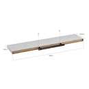 Estante de pared flotante de madera MDF blanco de 23x120 cm