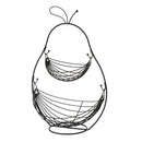 Frutero con 2 cestas pera negro de metal de 51x27x34 cm
