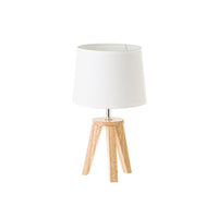 Lámpara de mesita de noche de madera de roble beigede 33x19x19 cm