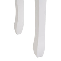 Banqueta de tocador de madera de paulonia blanca de 39x30x50 cm