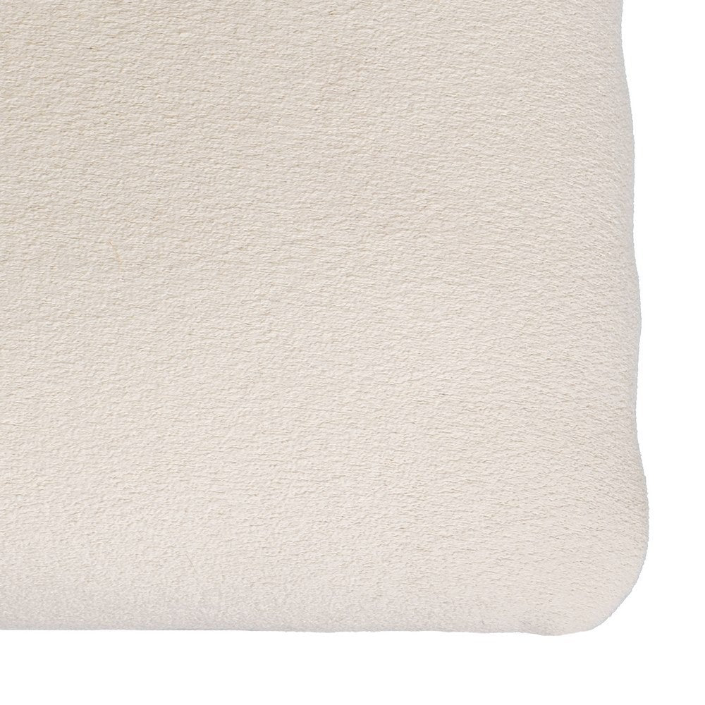 Banqueta de tocador de madera de paulonia blanca de 38x29x45 cm