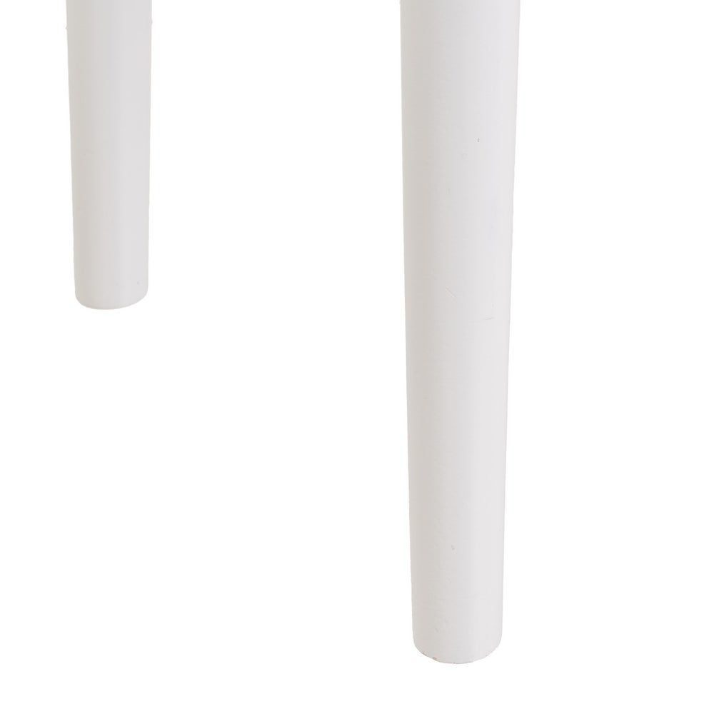 Banqueta de tocador de madera de paulonia blanca de 38x29x45 cm