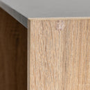 Estantería cubo de madera MDF gris y natural de 60x29x62 cm