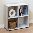 Estantería Cubo de 4 huecos color blanco y madera de 60x60 cm