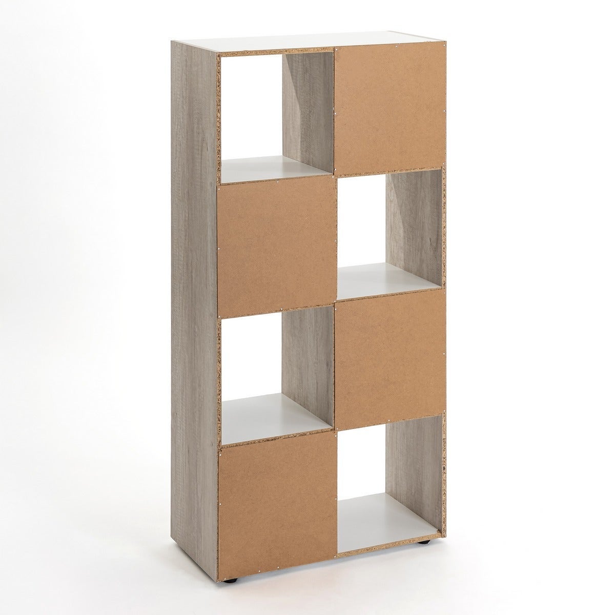 Estantería cubo de madera MDF blanca  de 60x29x120 cm