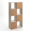 Estantería cubo de madera MDF blanca  de 60x29x120 cm