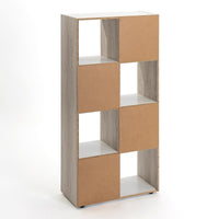 Estantería cubo de madera MDF blanca  de 60x29x120 cm