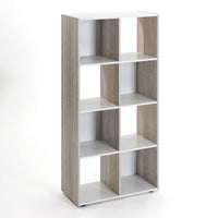 Estantería cubo de madera MDF blanca  de 60x29x120 cm