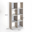 Estantería cubo de madera MDF blanca  de 60x29x120 cm