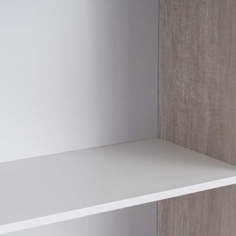 Estante de 3 prateleiras em MDF branco 60x29x147 cm