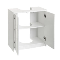 Mueble bajo lavabo pie de tablero laminado blanco de 56x30x60 cm