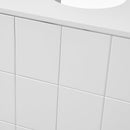 Mueble bajo lavabo pie de tablero laminado blanco de 56x30x60 cm
