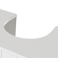 Mueble bajo lavabo pie de tablero laminado blanco de 56x30x60 cm