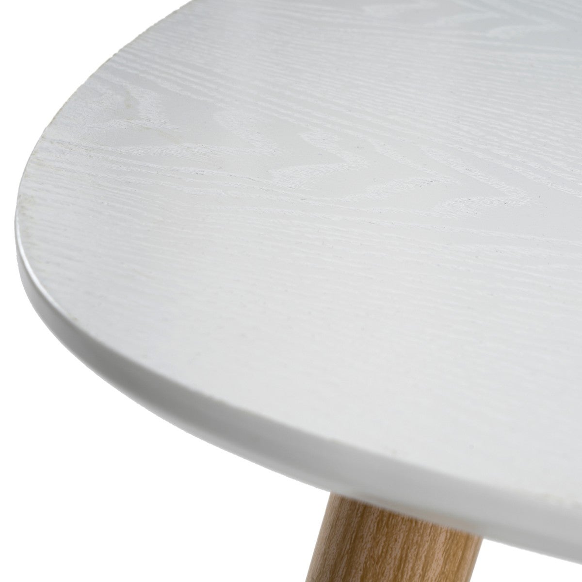 Set de 3 mesas nido blancas de madera y pino 60x60x51 cm