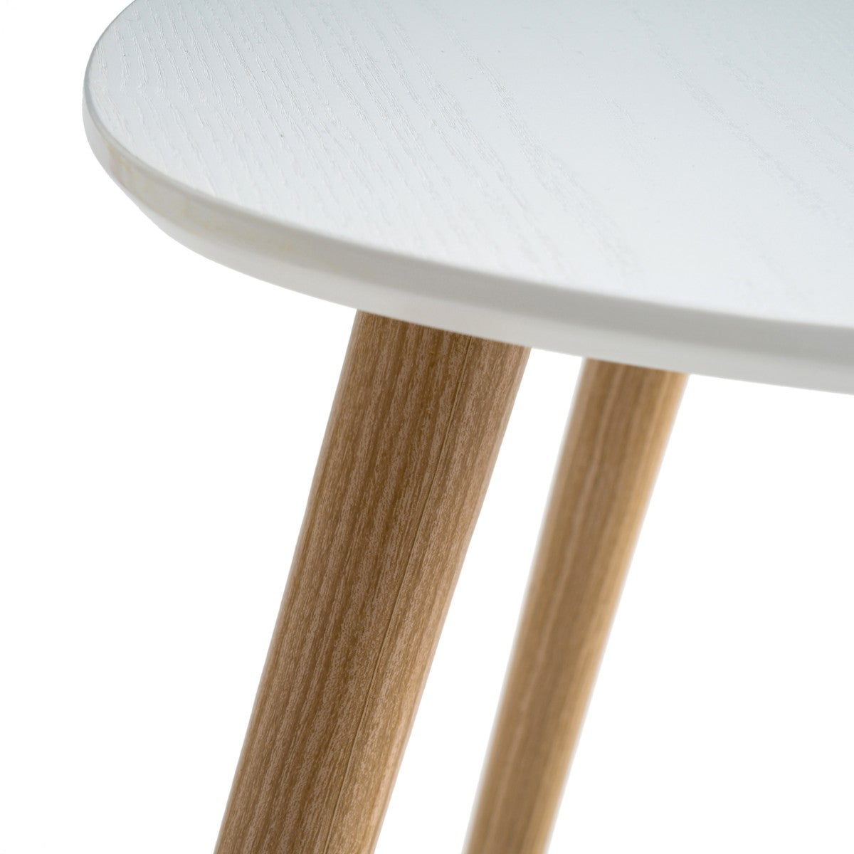 Set de 3 mesas nido blancas de madera y pino 60x60x51 cm