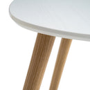 Set de 3 mesas nido blancas de madera y pino 60x60x51 cm