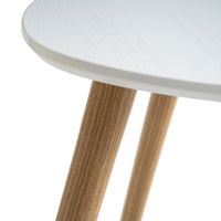 Set de 3 mesas nido blancas de madera y pino 60x60x51 cm
