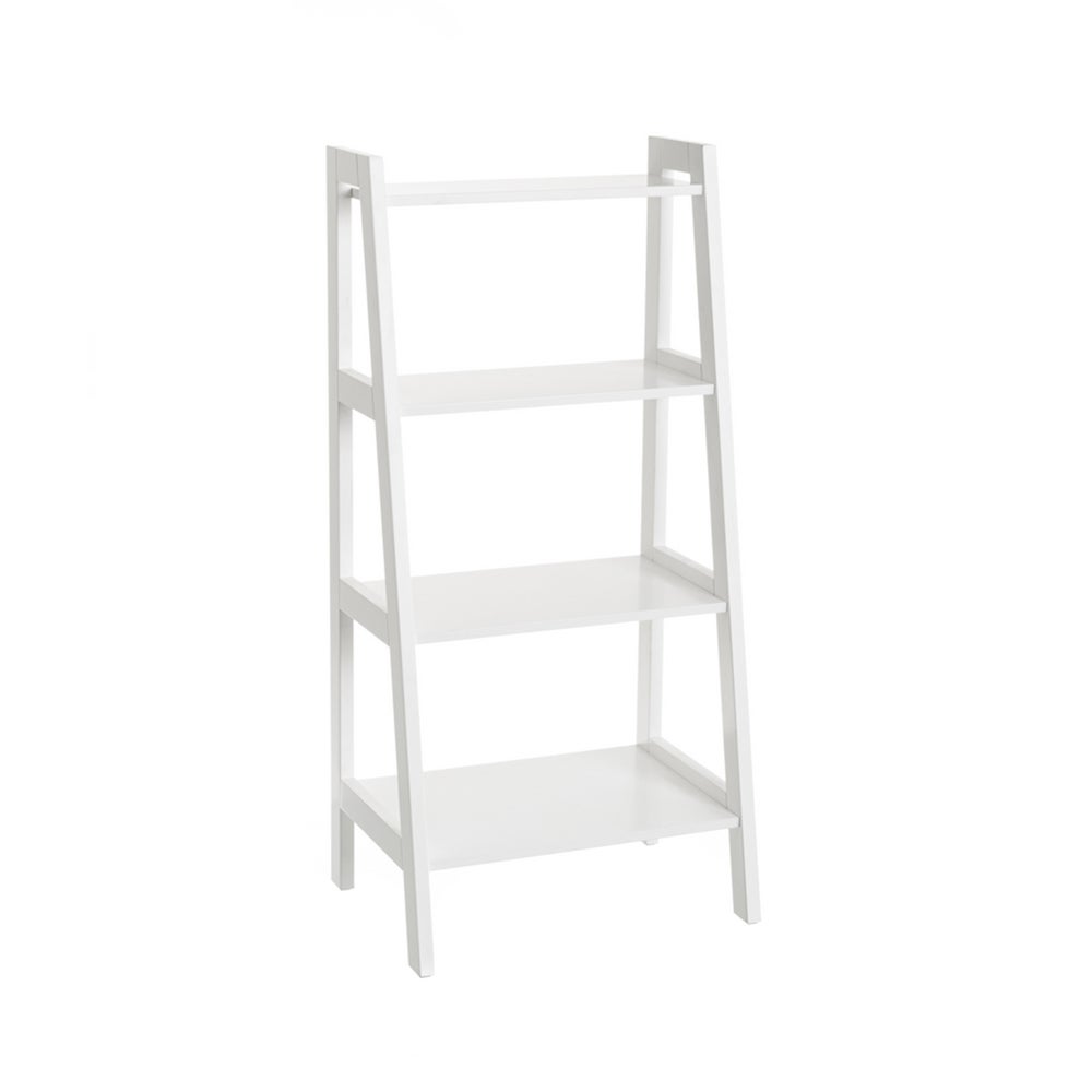 Estantería escalera con 4 estantes blanca de 43x90 cm