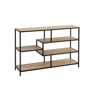 Estante Urban em metal preto com 5 prateleiras cor carvalho de 114x30x78 cm