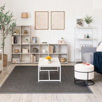 Mesa de centro de acero y MDF en blanco y natural de 100x50x36 cm