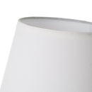 Lámpara de mesa con tulipa de cerámica blanca, de í¸ 17x27 cm