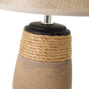 Lámpara de mesa de cerámica marrón