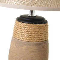 Lámpara de mesa de cerámica marrón