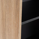 Librerí­a de 3 estantes de MDF negra y beige  de 60x29x147 cm