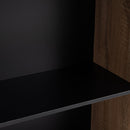 Librerí­a de 3 estantes de MDF negra y beige  de 60x29x147 cm
