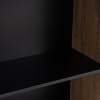 Librerí­a de 3 estantes de MDF negra y beige  de 60x29x147 cm
