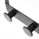 Percha puerta 3 colgadores negro de metal y ABS de 30x20 cm