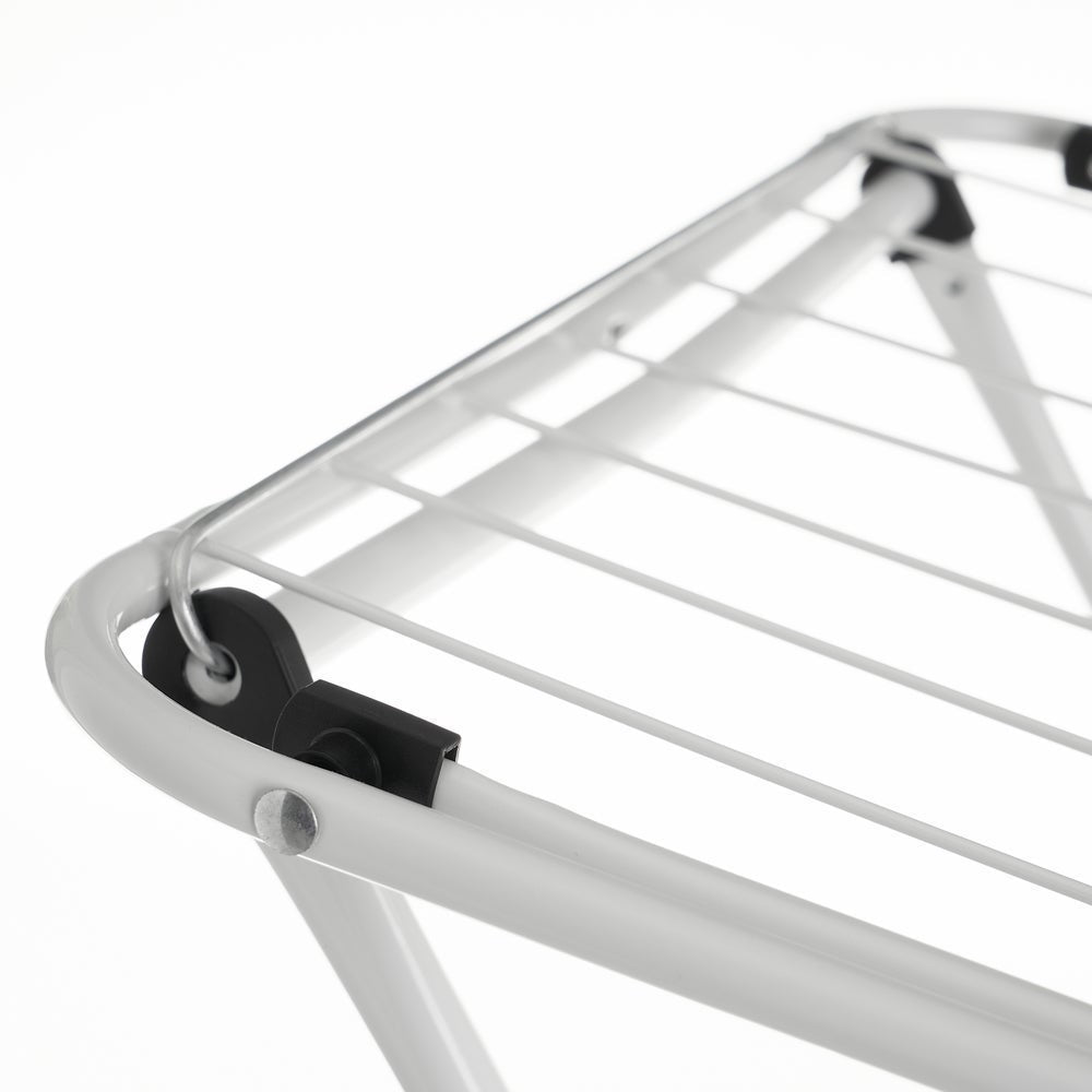 Tendedero plegable con alas blanco de metal de 182x95x47 cm