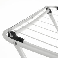 Tendedero plegable con alas blanco de metal de 182x95x47 cm