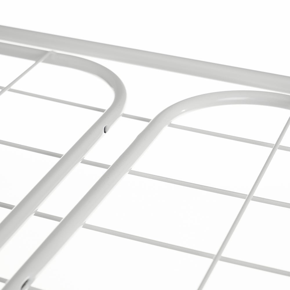Tendedero plegable con alas blanco de metal de 182x95x47 cm