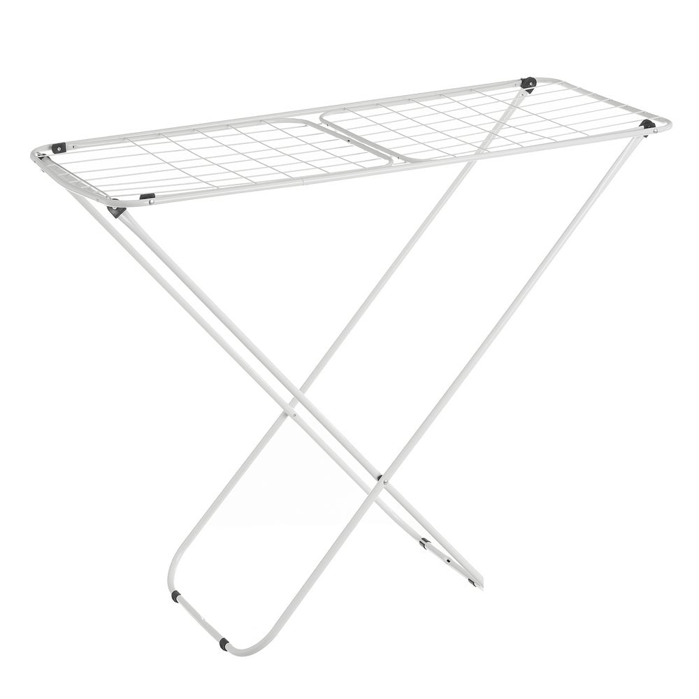 Tendedero plegable con alas blanco de metal de 182x95x47 cm