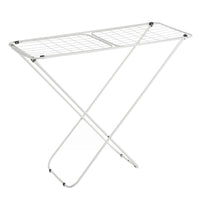 Tendedero plegable con alas blanco de metal de 182x95x47 cm