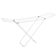 Estendal de roupa dobrável com abas branco de metal de 182x95x47 cm