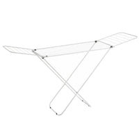Tendedero plegable con alas blanco de metal de 182x95x47 cm