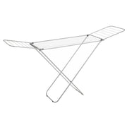 Tendedero plegable con alas gris de metal de 182x95x47 cm