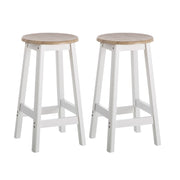 Pack de 2 bancos de cozinha de madeira de 54 cm