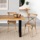 Pack de 2 sillas aspas marrones de madera de olmo