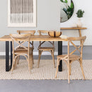 Pack de 2 sillas aspas marrones de madera de olmo