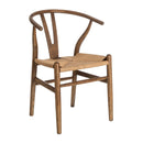 Pack de 2 sillas marrones oscuro de madera de olmo