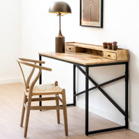 Pack de 2 sillas marrones de madera de olmo
