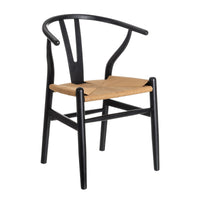 Pack de 2 sillas negras de madera de olmo