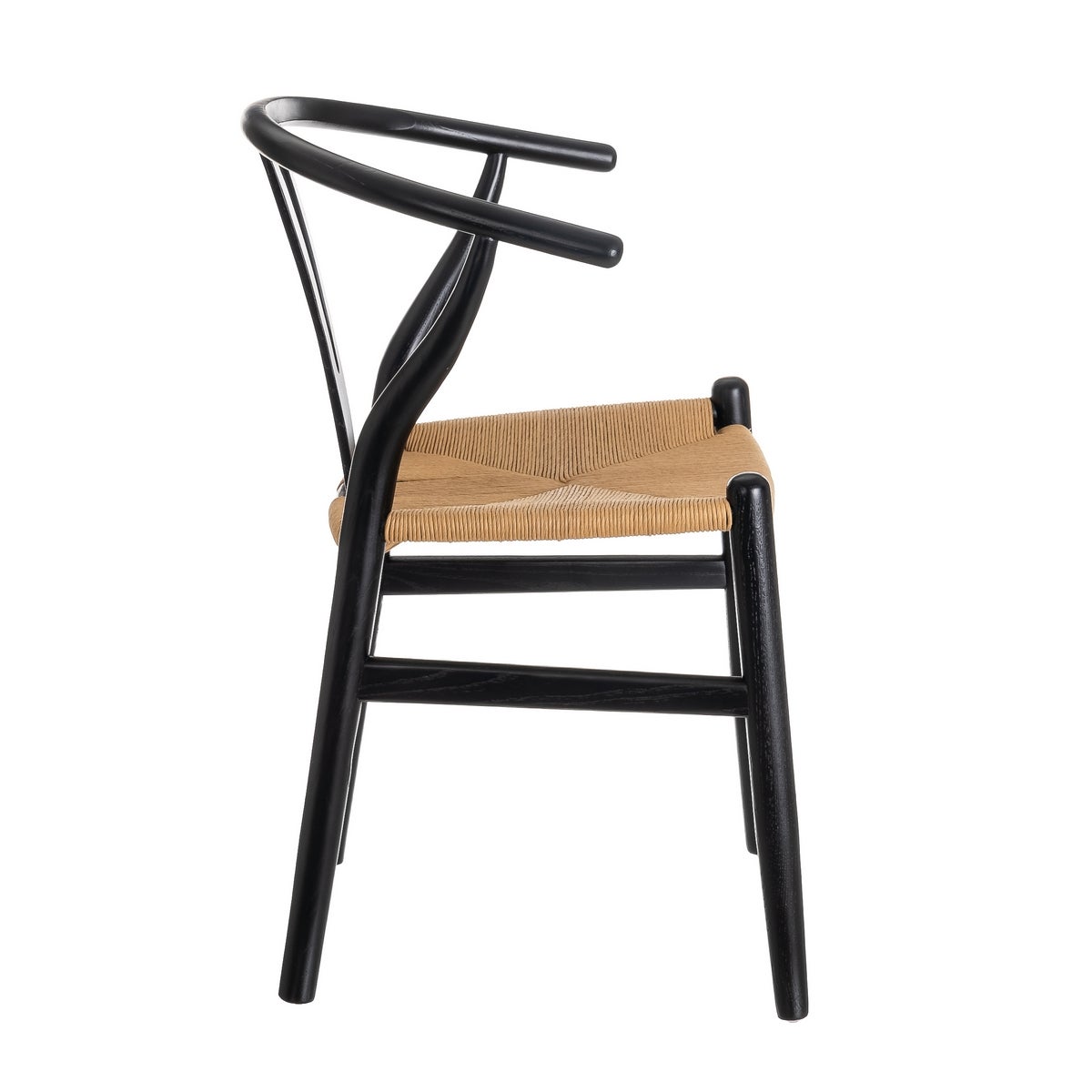 Pack de 2 sillas negras de madera de olmo